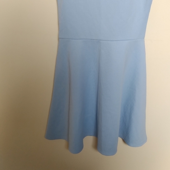H&M Divided Light Blue Textured Knit Scoop Neck Sleeveless Skater Dress Size 6 - Picture 5 of 9